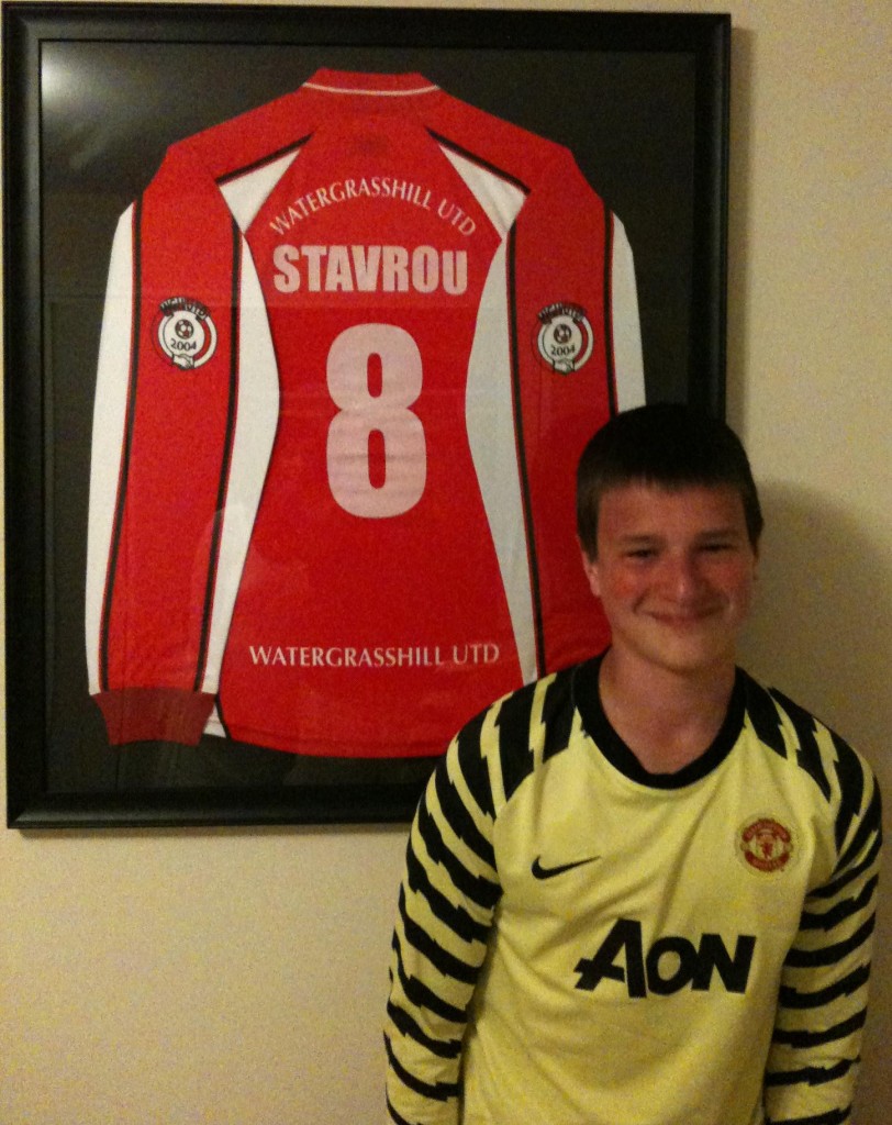 Tom with his WGH Utd jersey presented to him in 2011!